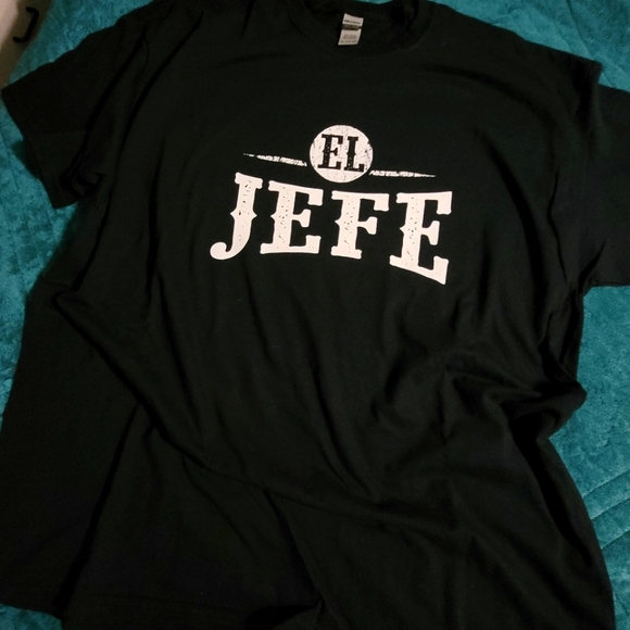El Jefe - The Boss - Mexican Spanish Boss Mens Black and White Shirt 2XL NWOT - Picture 1 of 8